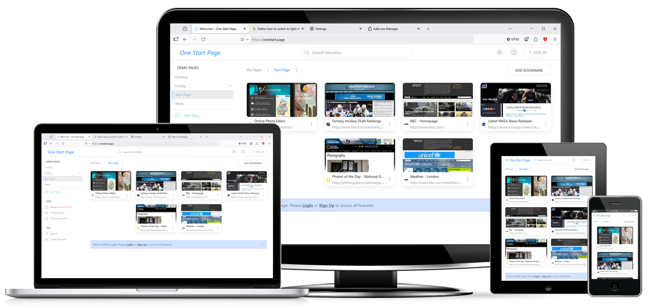 One Start Page